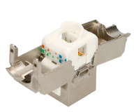 ExtraLink  Moduł keystone port RJ45 STP 6a (srebrna) - 1323222 - zdjęcie 3